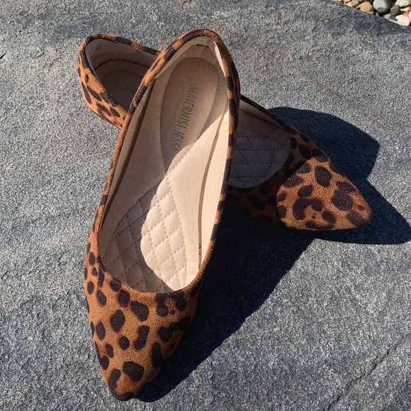 Maiernisi Jessi Pointy Leopard Flats 38 EUC Size 8 - Picture 8 of 8